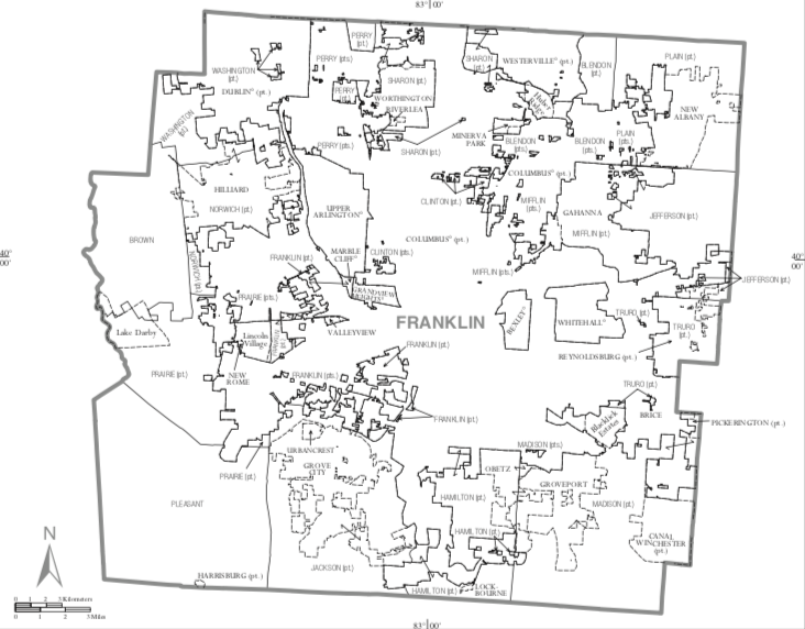 Franklin County Ohio Map.png