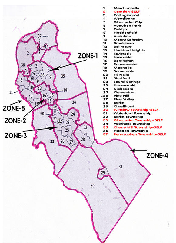 Camden County Map Nj Cities And Towns Map