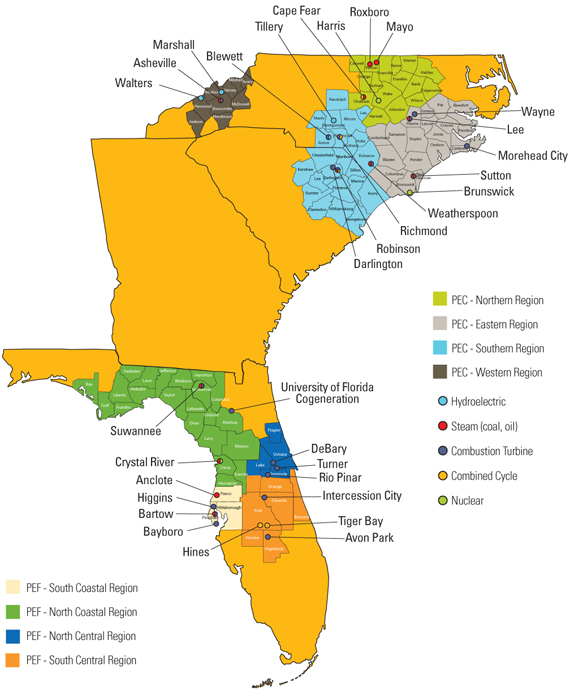 Duke Energy Coverage Map Florida Map VectorCampus Map
