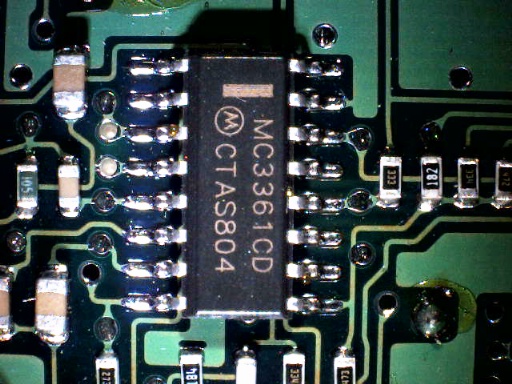 Motorola MC3361-series chip as built into a Radio Shack PRO-74