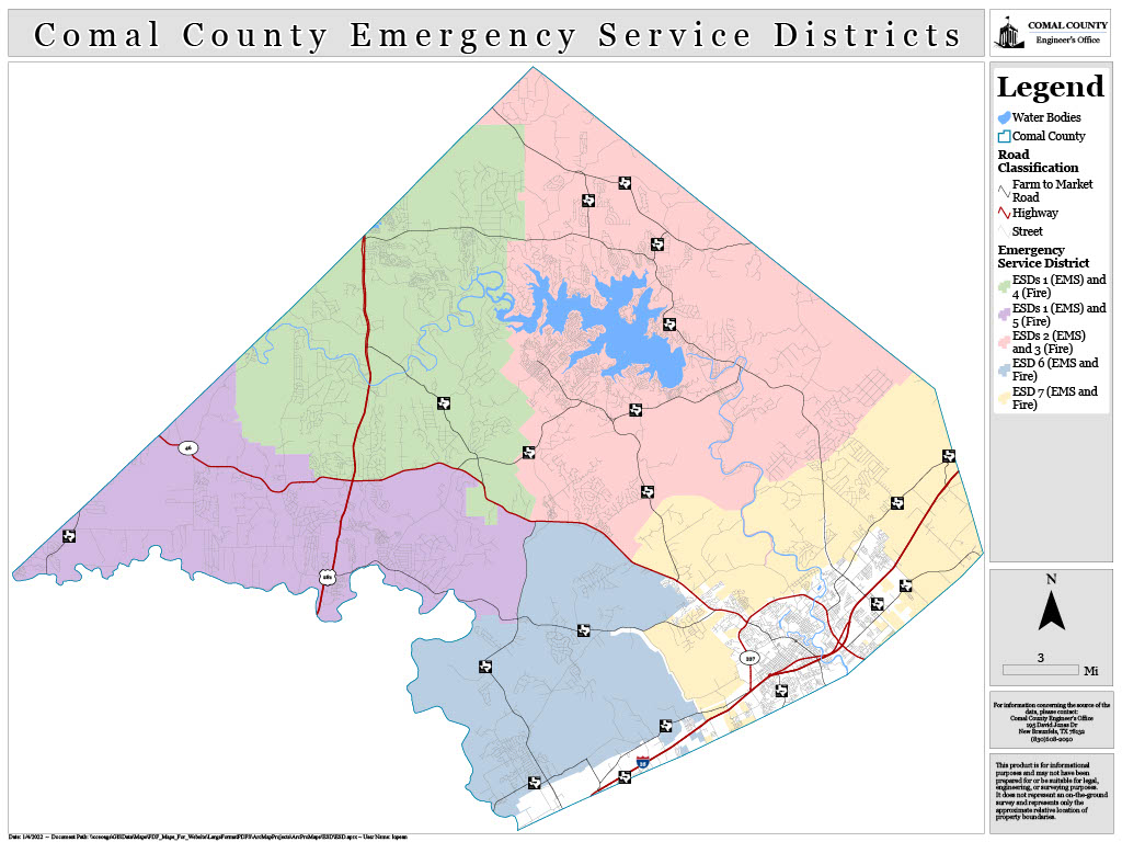 Comal County ESD Map