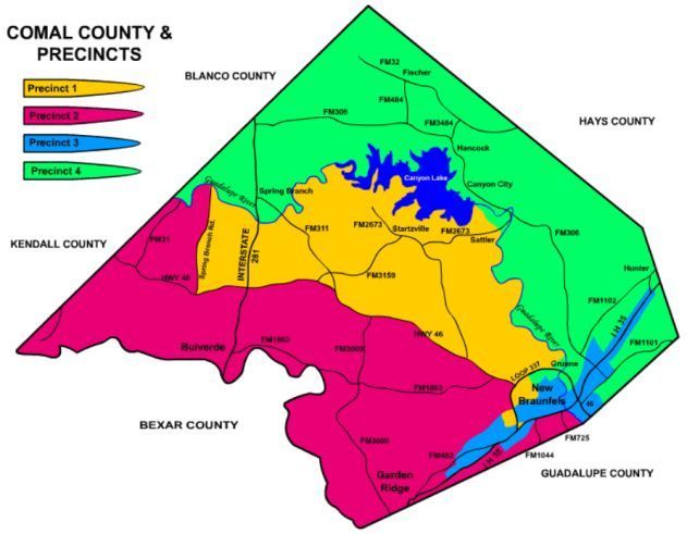 Comal County Precinct Map