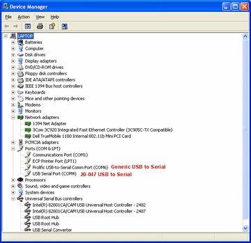 Installed Comport USB Driver - Click to view full size