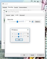 Stereo Mix Levels