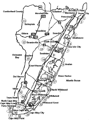 Map Of Cape May County Nj Cape May County (Nj) - The Radioreference Wiki