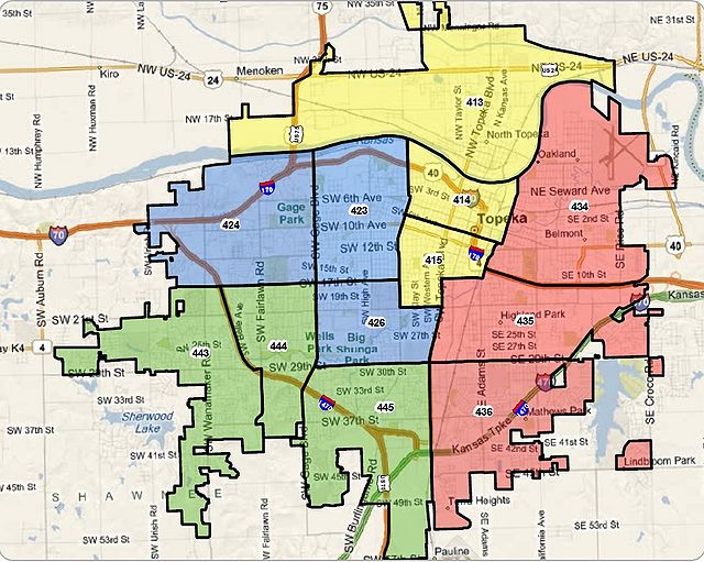 Topeka KS Zone Alignment Map